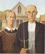 Grant Wood Anerican Gothic (mk09) china oil painting reproduction